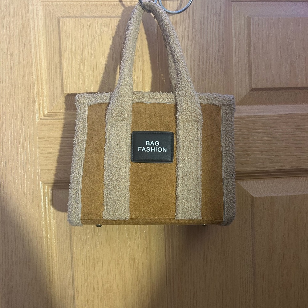 Tan and brown fur Tote Bag